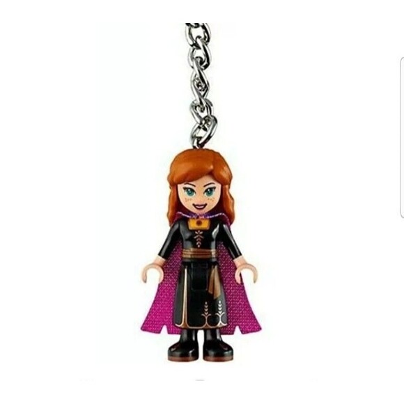 LEGO Disney Frozen 2 Anna V46 Minifigure Key Chain 853969 New with tag Over... - Picture 1 of 4